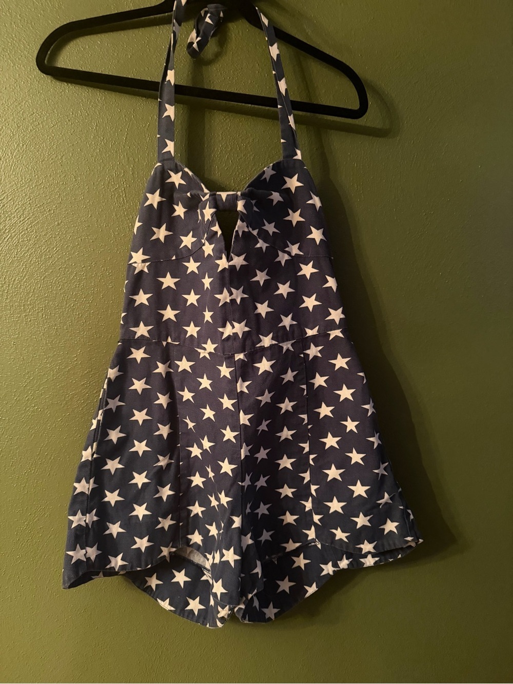 DV by Dolce Vita Navy Blue Star Print Halter Romper